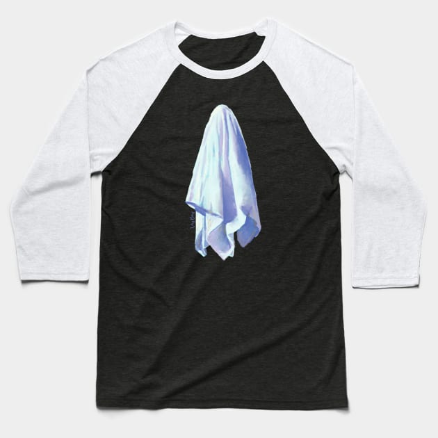 Sheet Ghost Baseball T-Shirt by VeryBerry